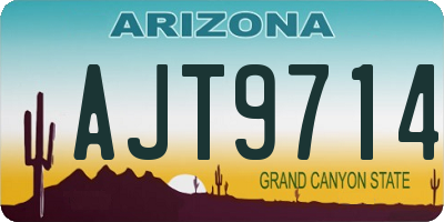 AZ license plate AJT9714