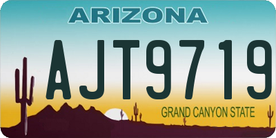 AZ license plate AJT9719