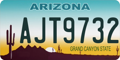 AZ license plate AJT9732