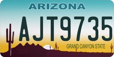 AZ license plate AJT9735