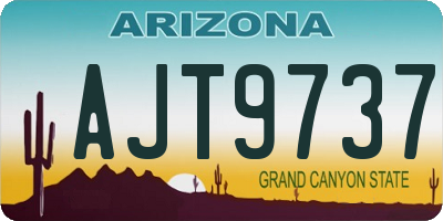 AZ license plate AJT9737