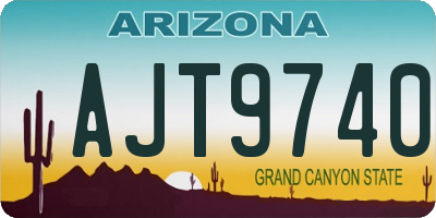 AZ license plate AJT9740