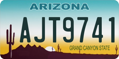 AZ license plate AJT9741