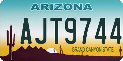 AZ license plate AJT9744