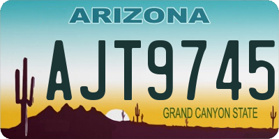 AZ license plate AJT9745