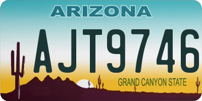 AZ license plate AJT9746