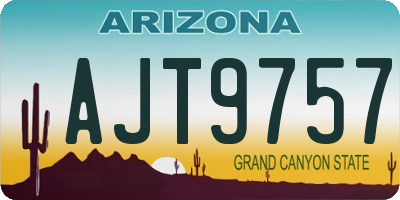 AZ license plate AJT9757