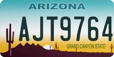 AZ license plate AJT9764
