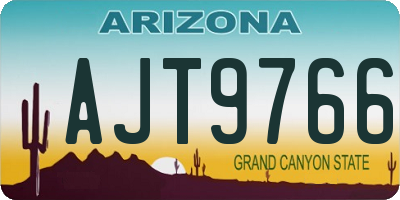 AZ license plate AJT9766