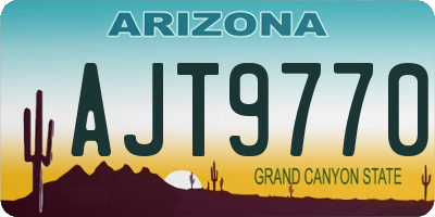 AZ license plate AJT9770