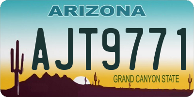 AZ license plate AJT9771