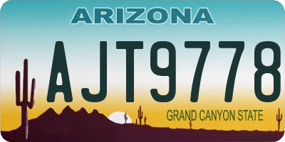 AZ license plate AJT9778