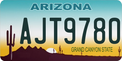 AZ license plate AJT9780