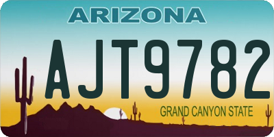 AZ license plate AJT9782