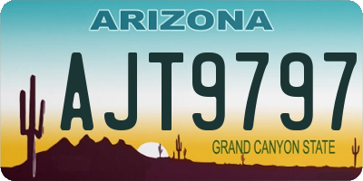 AZ license plate AJT9797