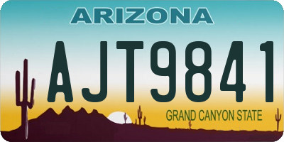 AZ license plate AJT9841
