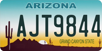 AZ license plate AJT9844