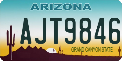 AZ license plate AJT9846