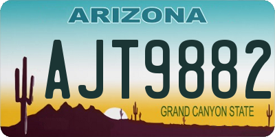 AZ license plate AJT9882