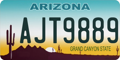 AZ license plate AJT9889