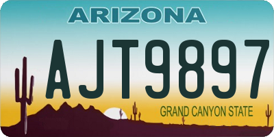 AZ license plate AJT9897
