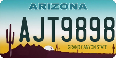 AZ license plate AJT9898