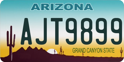 AZ license plate AJT9899