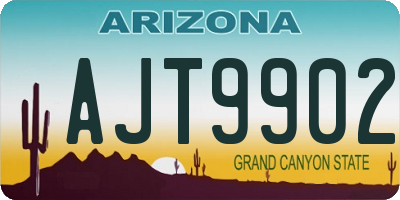 AZ license plate AJT9902