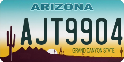 AZ license plate AJT9904