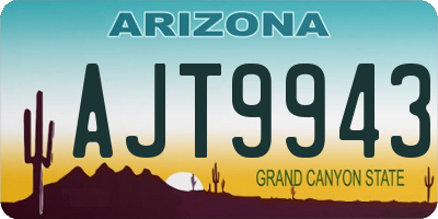 AZ license plate AJT9943