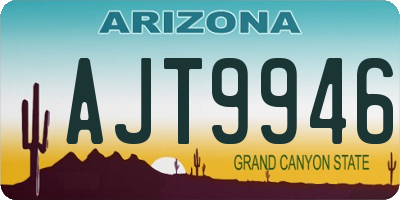 AZ license plate AJT9946