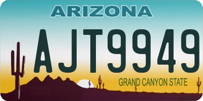 AZ license plate AJT9949