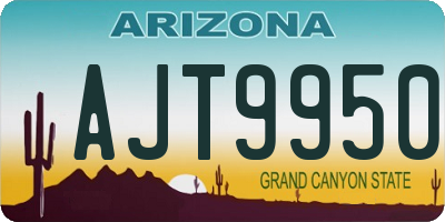 AZ license plate AJT9950