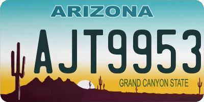AZ license plate AJT9953