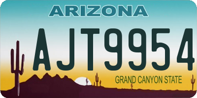 AZ license plate AJT9954