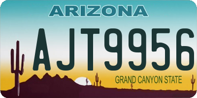 AZ license plate AJT9956