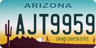 AZ license plate AJT9959