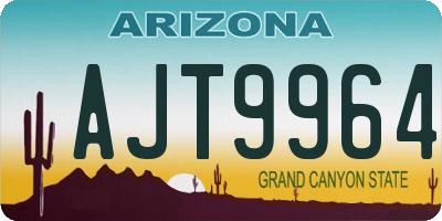 AZ license plate AJT9964