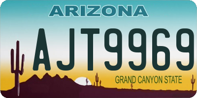 AZ license plate AJT9969