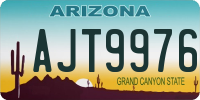AZ license plate AJT9976