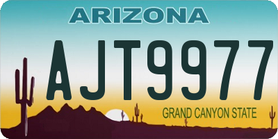AZ license plate AJT9977