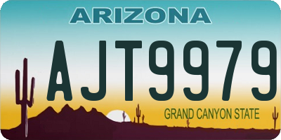 AZ license plate AJT9979