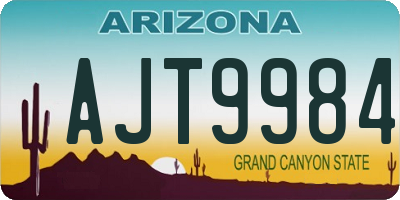 AZ license plate AJT9984