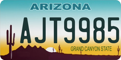 AZ license plate AJT9985