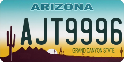 AZ license plate AJT9996