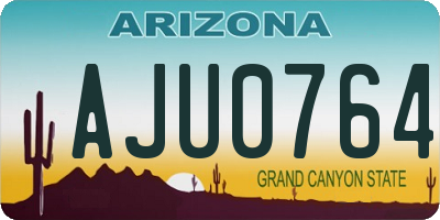 AZ license plate AJU0764