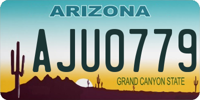 AZ license plate AJU0779