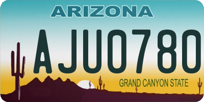 AZ license plate AJU0780