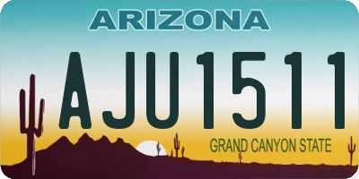 AZ license plate AJU1511