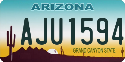 AZ license plate AJU1594